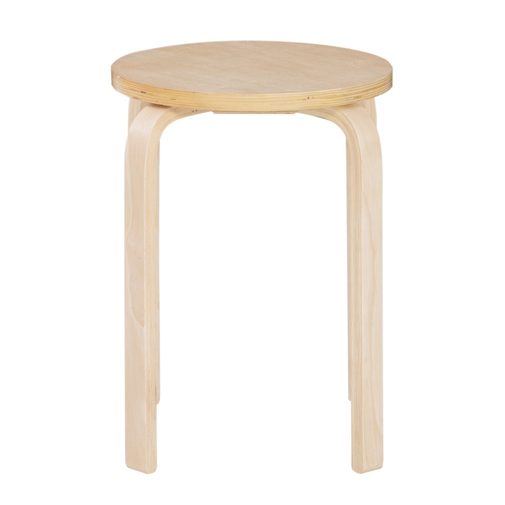 17 Inches Bentwood Stool - Natural Set Of 4. Picture 2