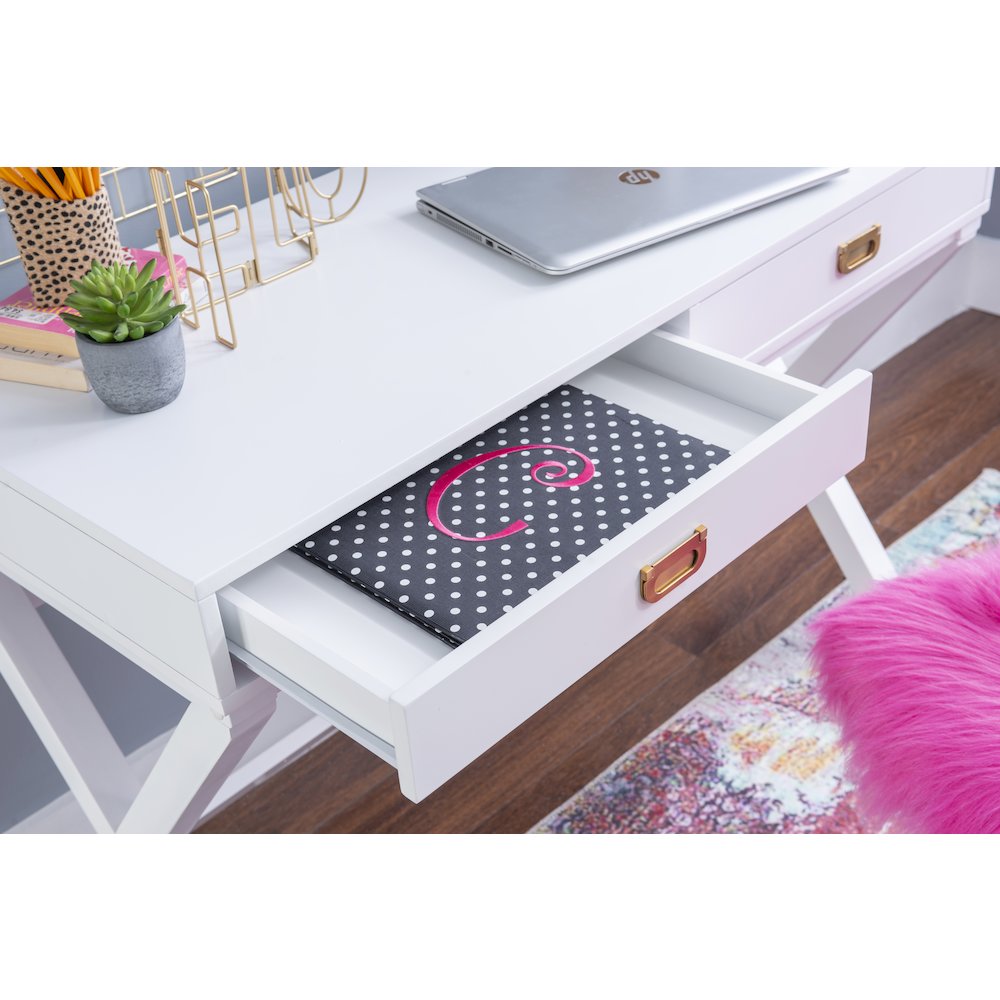 Peggy White Writing Desk. Picture 6