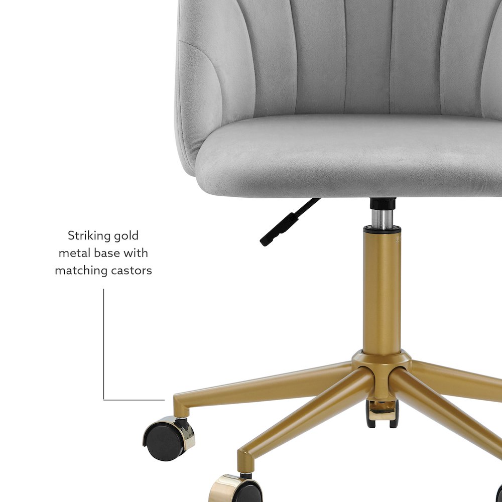 Adalynn Desk Chair Light Gray. Picture 14
