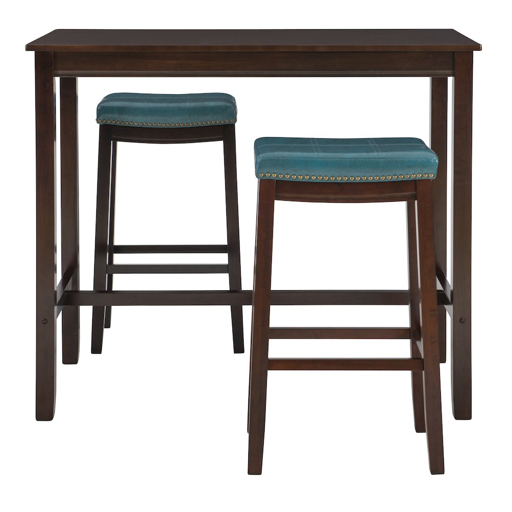 Claridge 3Pc Bar Set Brown Blue. Picture 2