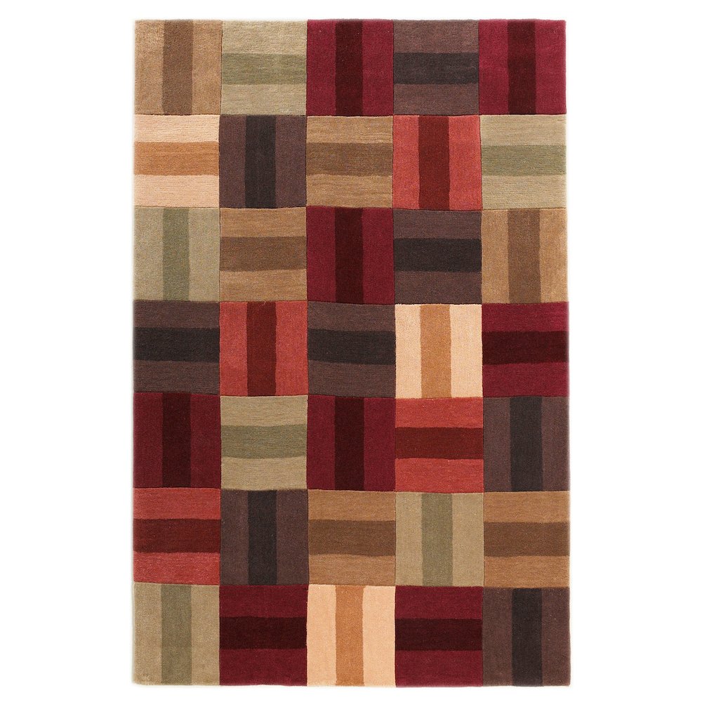 Trio Boxes Burg & Beige 8x10, Rug. Picture 1