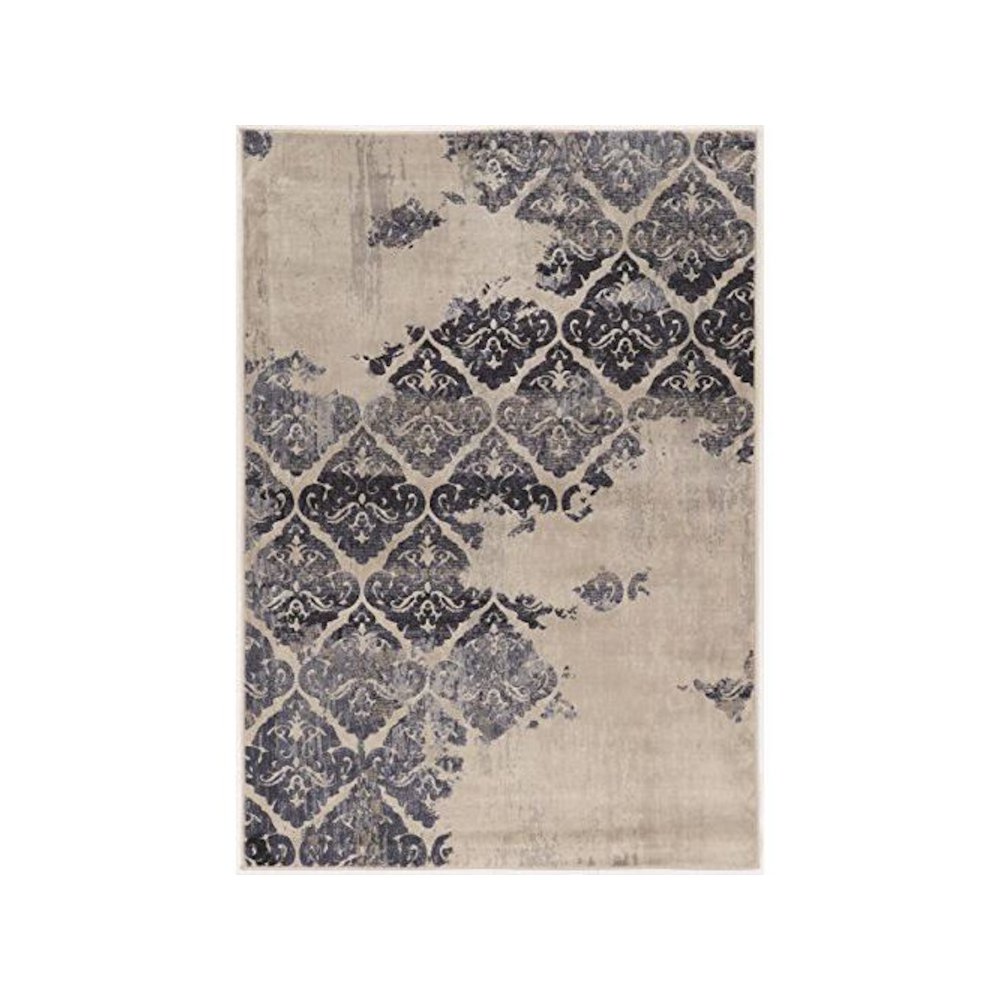 Jewel Maze Navy & Beige 8x10.3, Rug. Picture 1