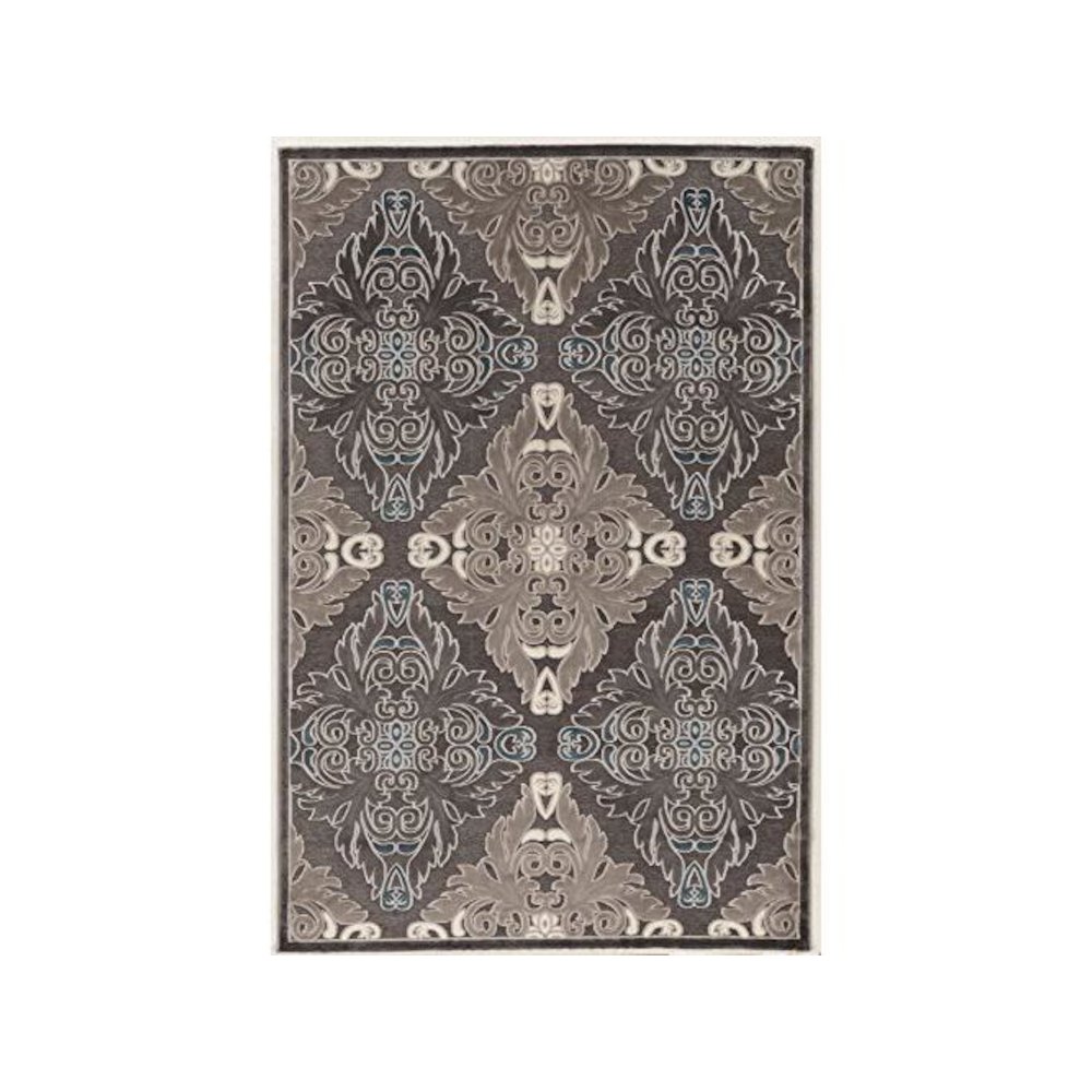 Hi Lo Medallions Blue & Grey 5x8, Rug. Picture 1