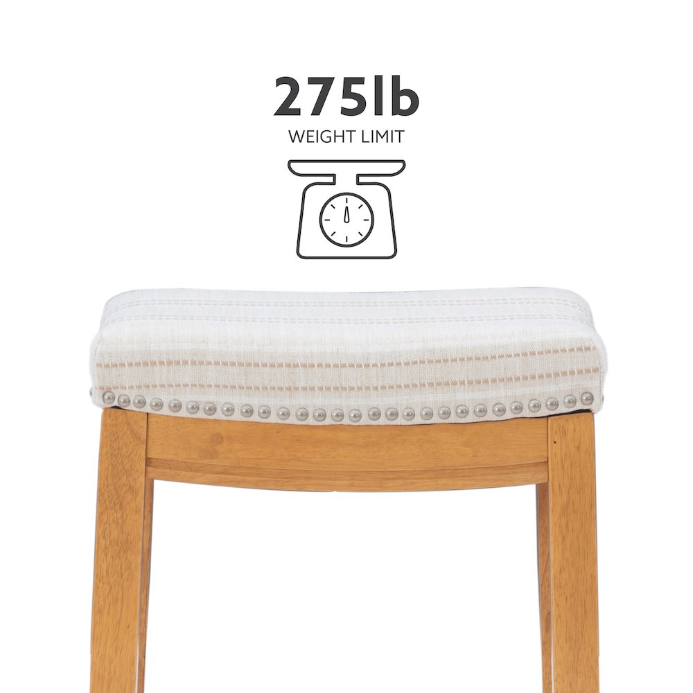 Claridge  Linen Striped Counter Stool. Picture 14