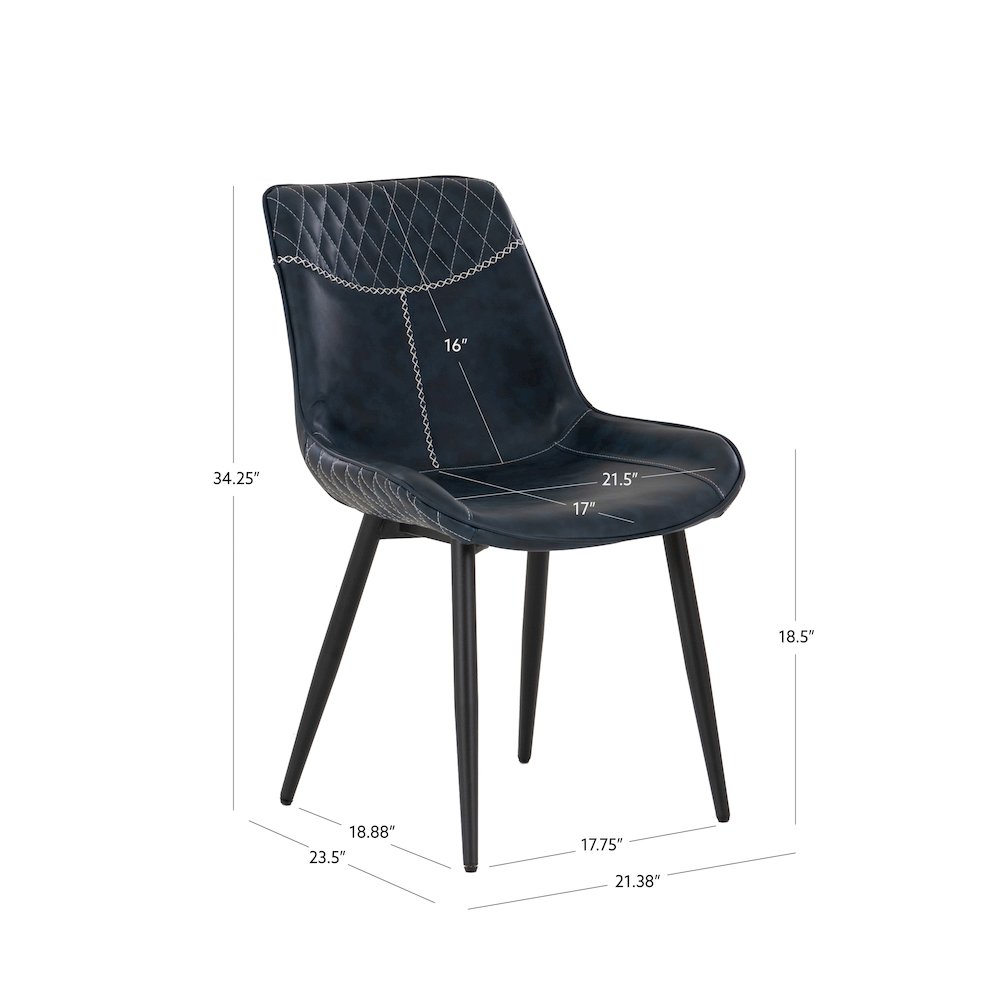 Edler Blue Dining Chairs, Set Of Two. Picture 12