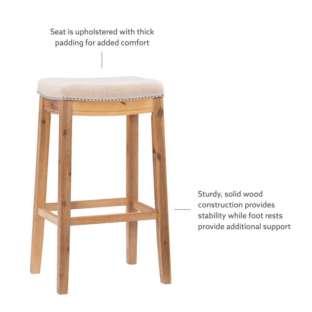 Claridge Acacia Bar Stool. Picture 9
