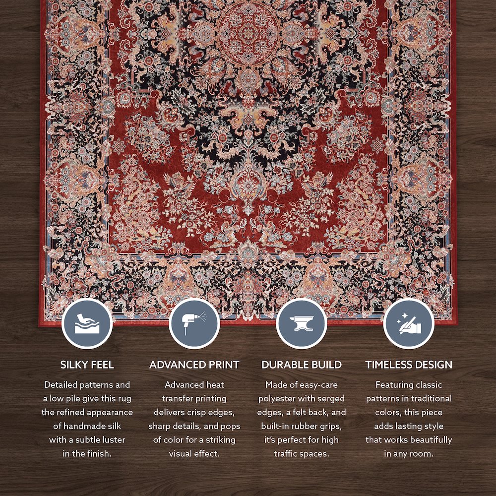 Emerald Martin Red & Navy 5x7, Rug. Picture 2