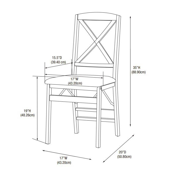 Triena 18 In X Back Folding Chair - Set Of Two. Picture 11