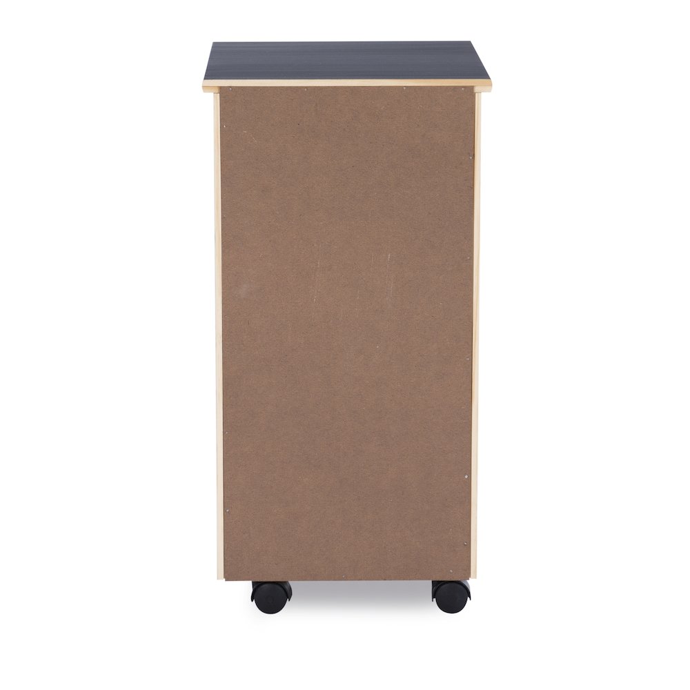 Cary Six Drawer Rolling Storage Cart, Grey. Picture 9