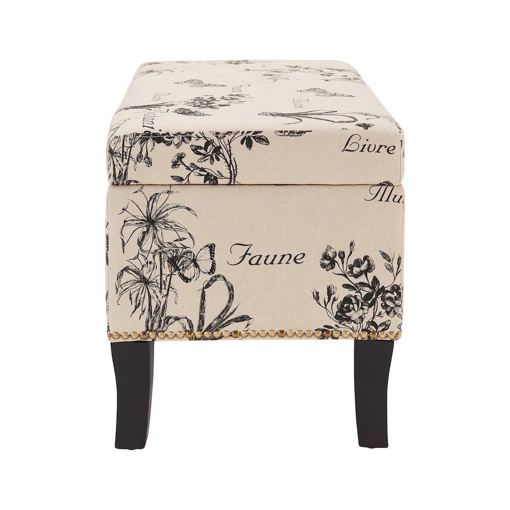 Stephanie Ottoman Botanical Linen. Picture 6