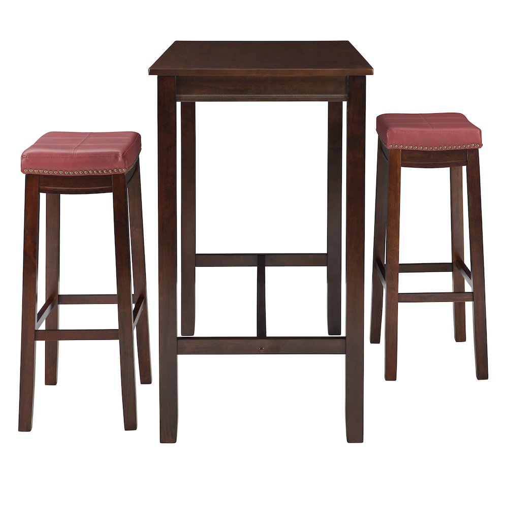 Claridge 3Pc Bar Set Brown Red. Picture 4