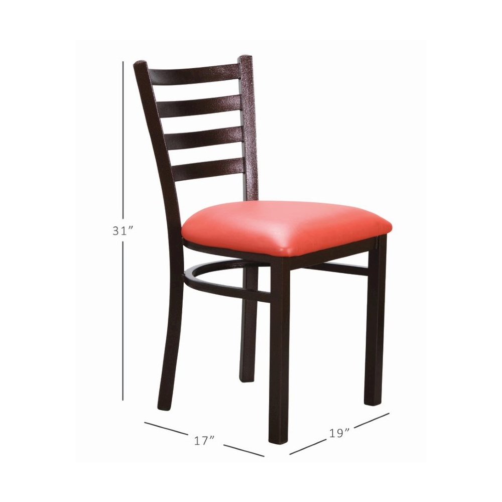Baxter Metal Side Chair Red Set Of 2. Picture 15