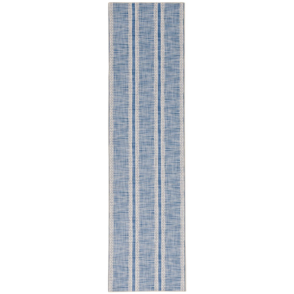 Washable Wallen Ivory/Blue 2x8, Rug. Picture 1