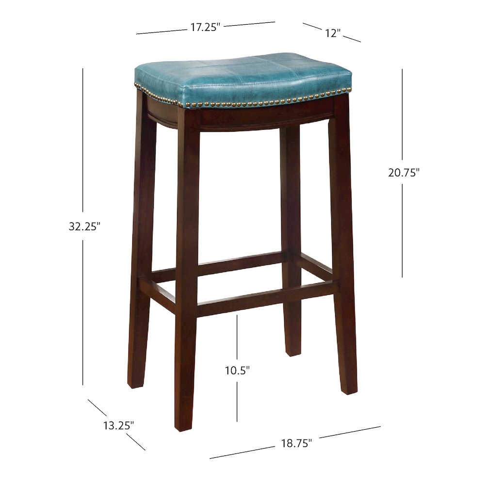 Claridge Blue Barstool. Picture 14