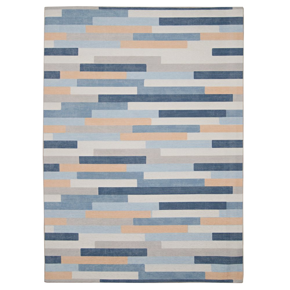 Outdoor Washable Miami Ivory & Blue 3' X 5', Rug. Picture 3