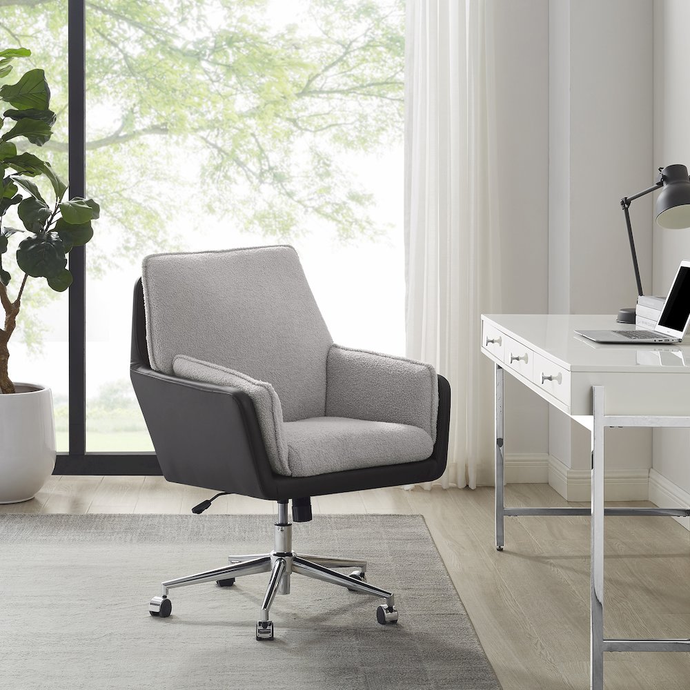 Mabry Swivel Chair Black Grey. Picture 3