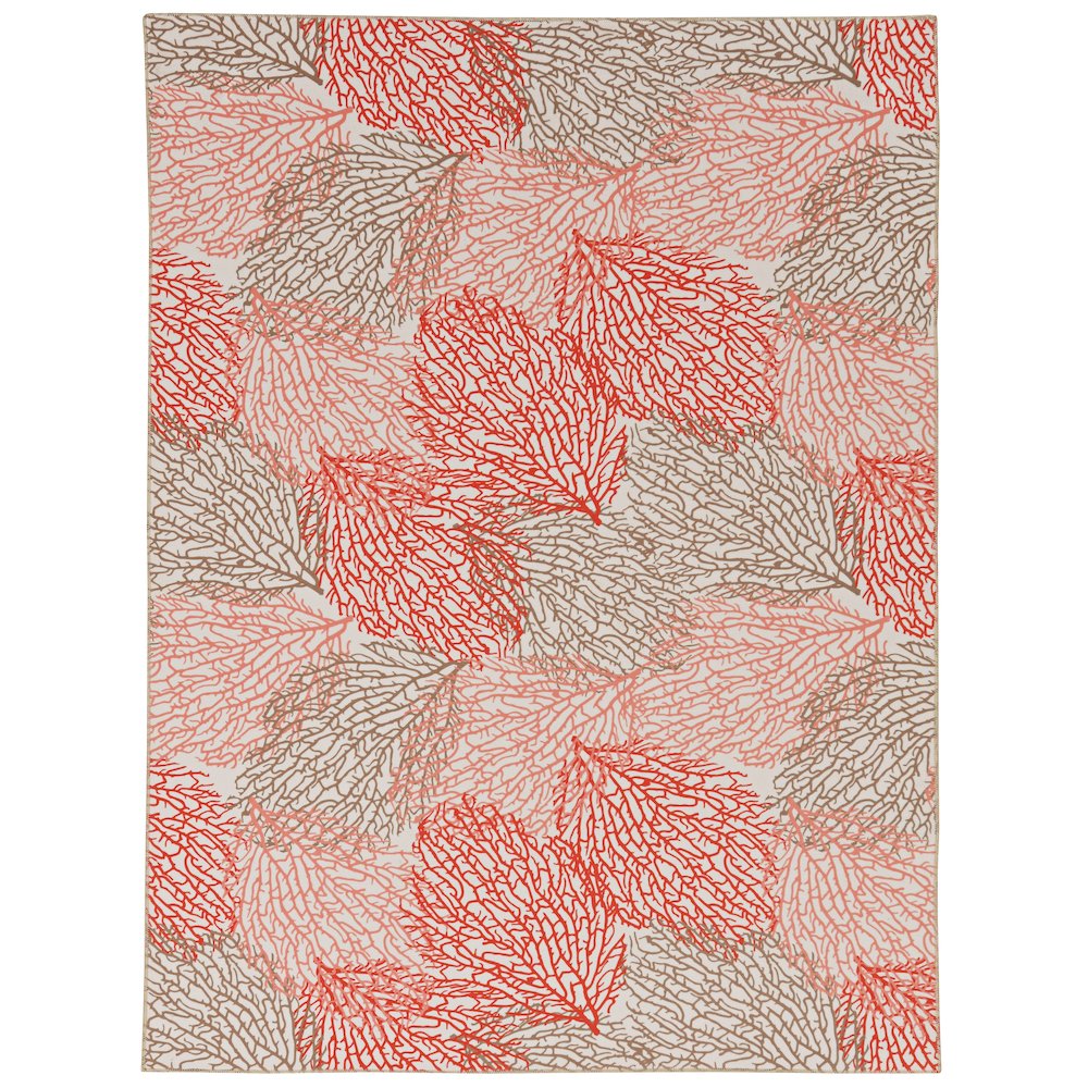 Washable Haylee Ivory/Coral 2x3, Rug. Picture 2