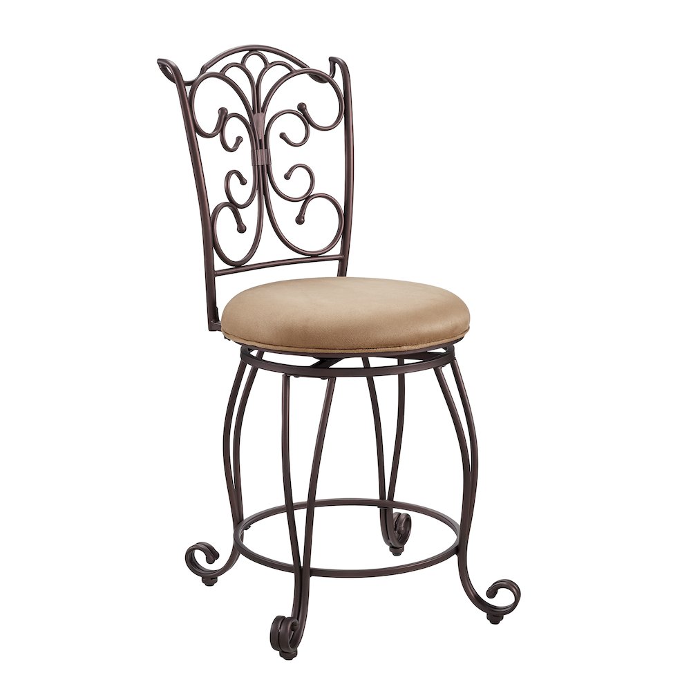 Gathered Back Counter Stool 24. Picture 6