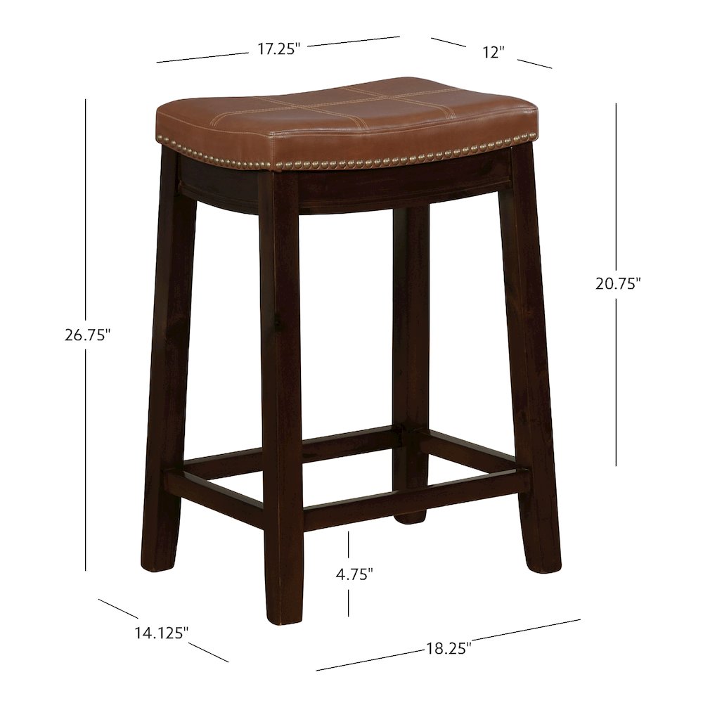 Claridge Cognac Counter Stool. Picture 14