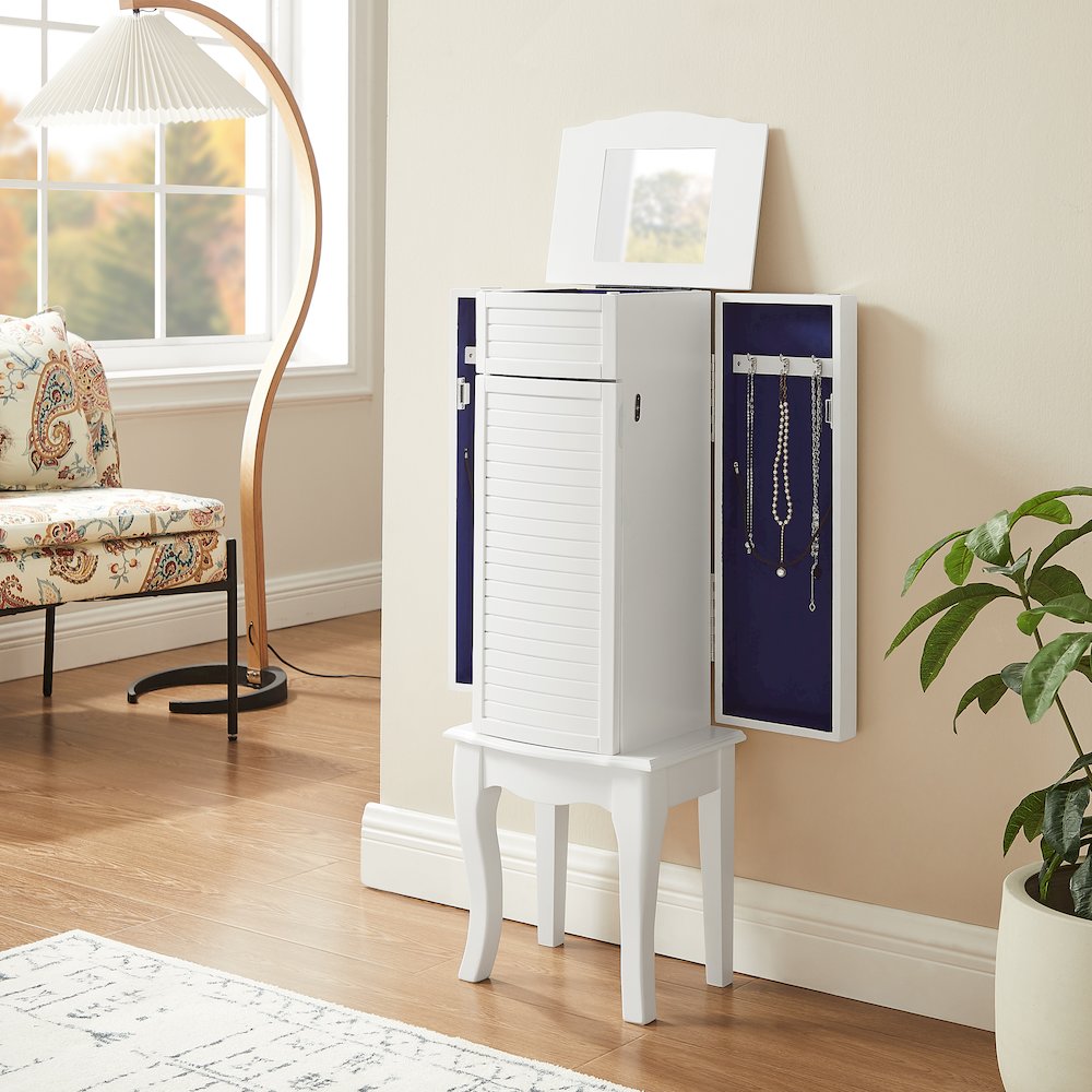 Elna Jewelry Armoire White. Picture 5
