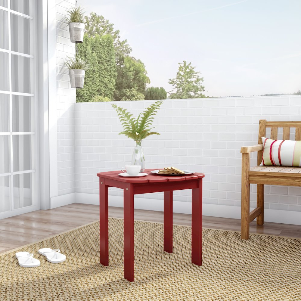 Red Adirondack End Table. Picture 5