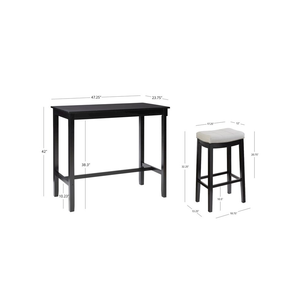 Claridge 3Pc Bar Set Black Grey. Picture 12