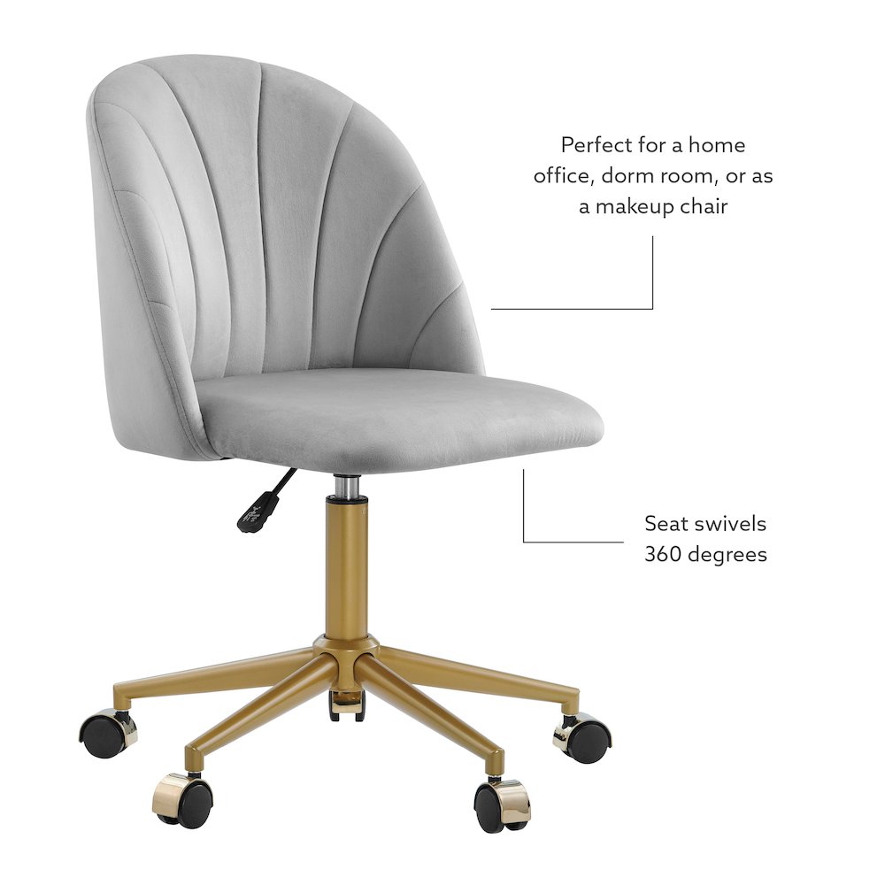Adalynn Desk Chair Light Gray. Picture 13