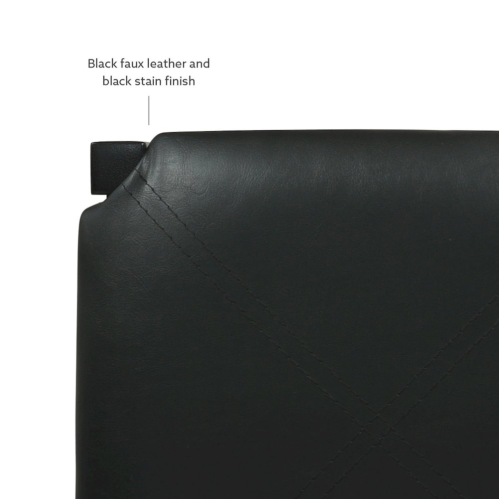 Lancer Backless Counter Stools, Black - Set Of Two. Picture 11
