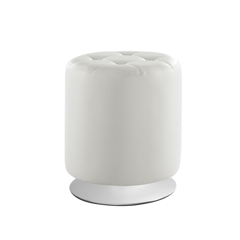 Sikes Swivel Ottoman White. Picture 2