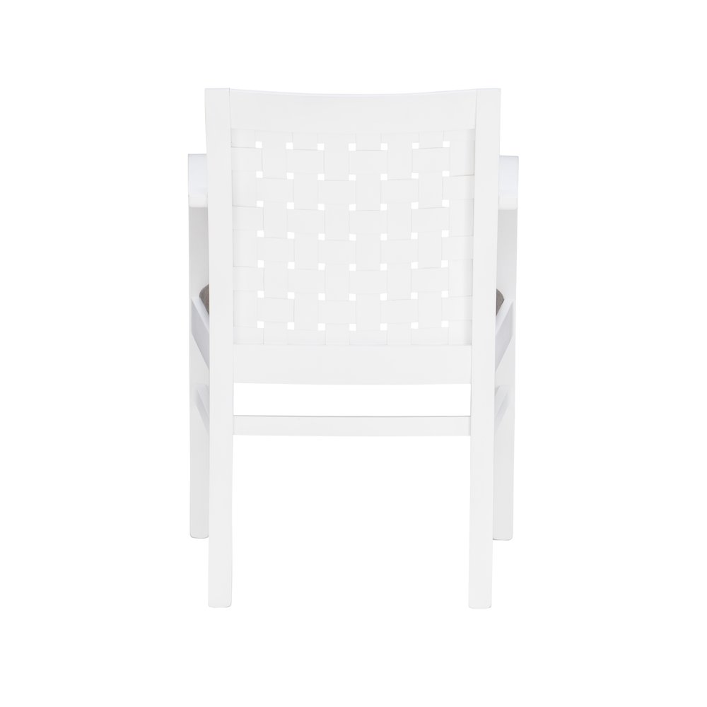 Samantha Woven Arm Chair White. Picture 7