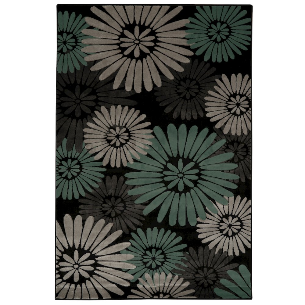 Milan Perth Black & Turquoise 8x10.4, Rug. Picture 1