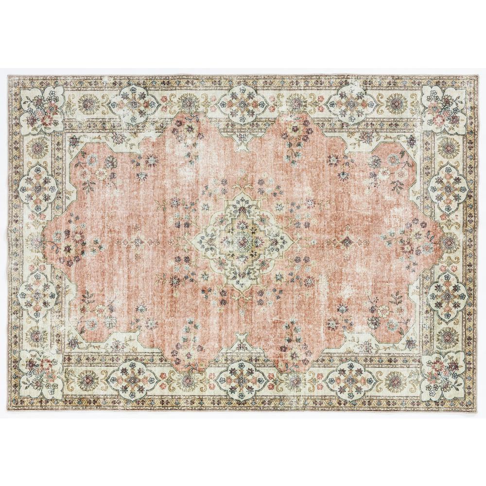 Washable Blanton Pink/Ivory 5x7, Rug. Picture 4