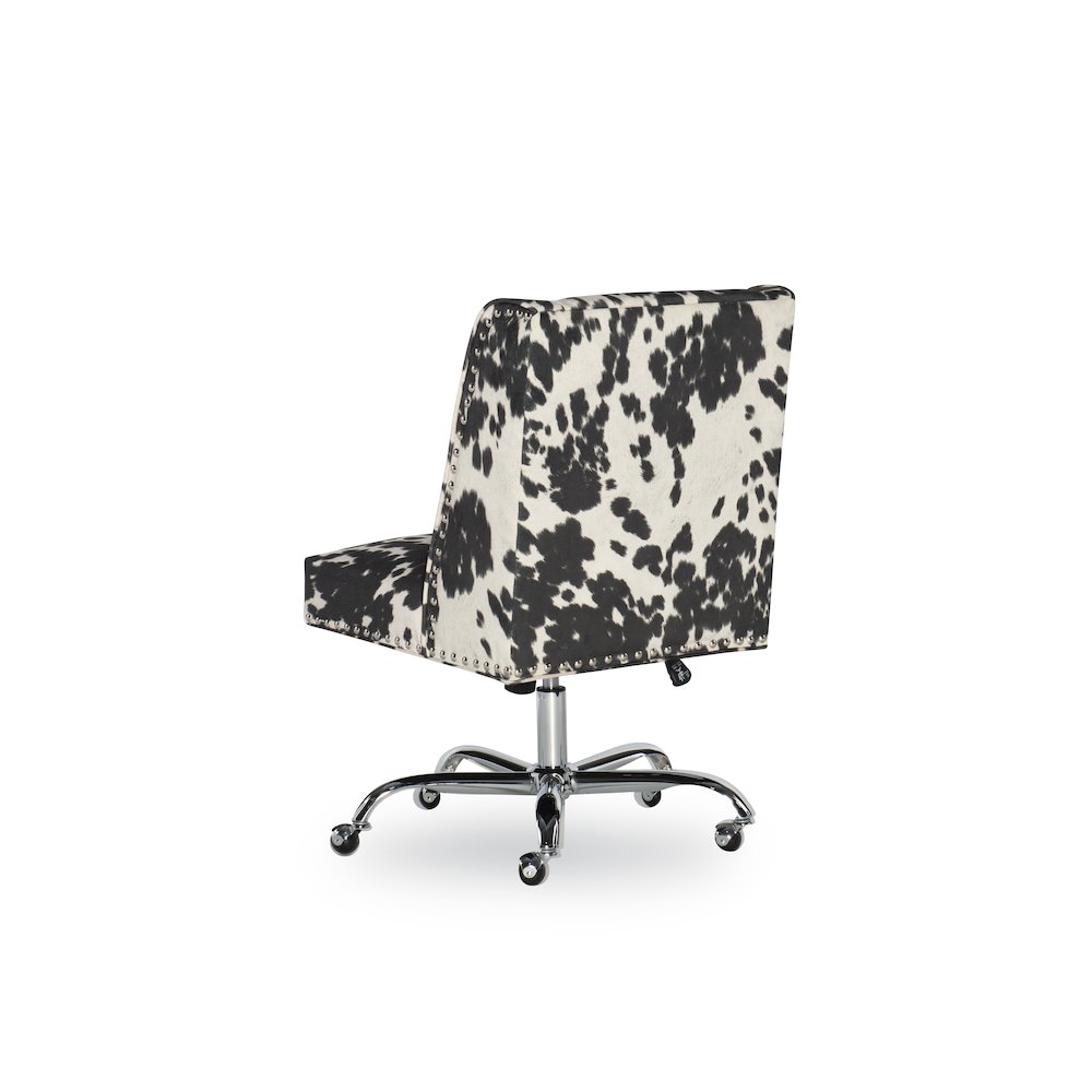 Draper Office Chair, Black And White Cow Print. Picture 11