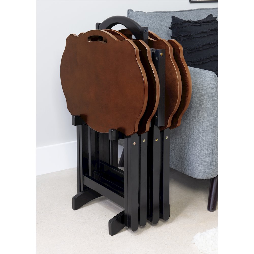 Serpentine Black Tray Table. Picture 5