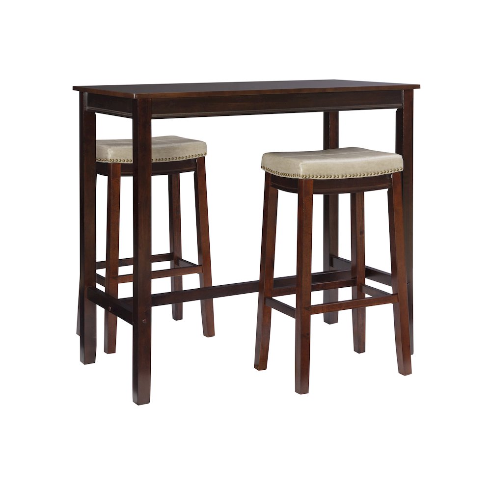 Claridge 3Pc Bar Set Brown Beige. Picture 1