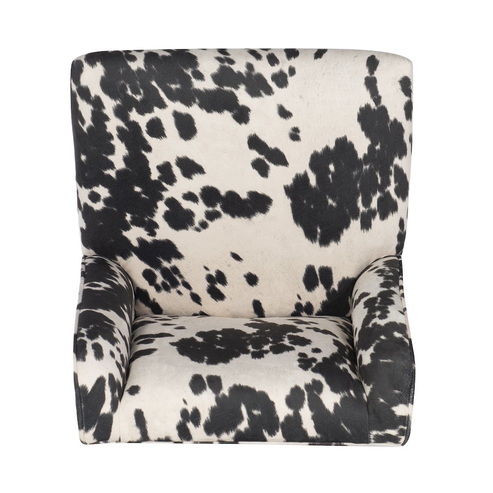 Draper Office Chair, Black And White Cow Print. Picture 7