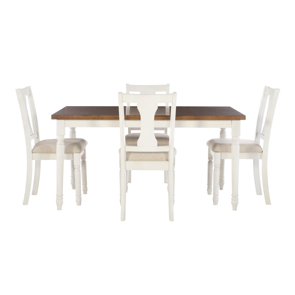 Willow Brown/White 5 Piece Set. Picture 3
