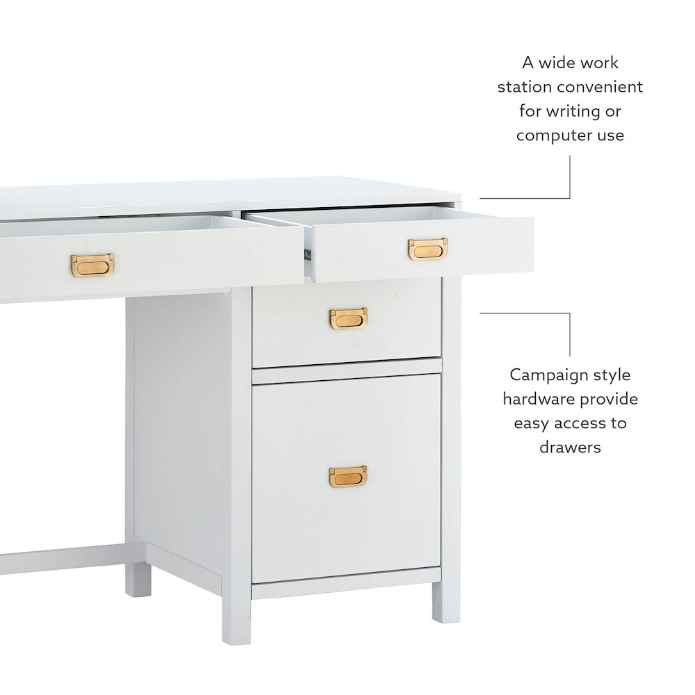 Peggy Side Storage Desk White. Picture 13