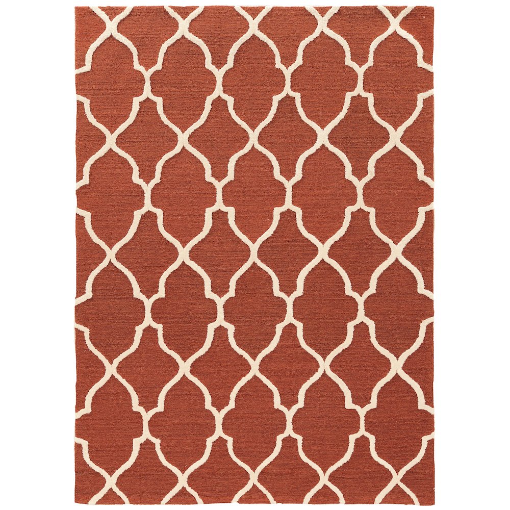Trio Geo Rust & Ivory 5x7, Rug. Picture 1