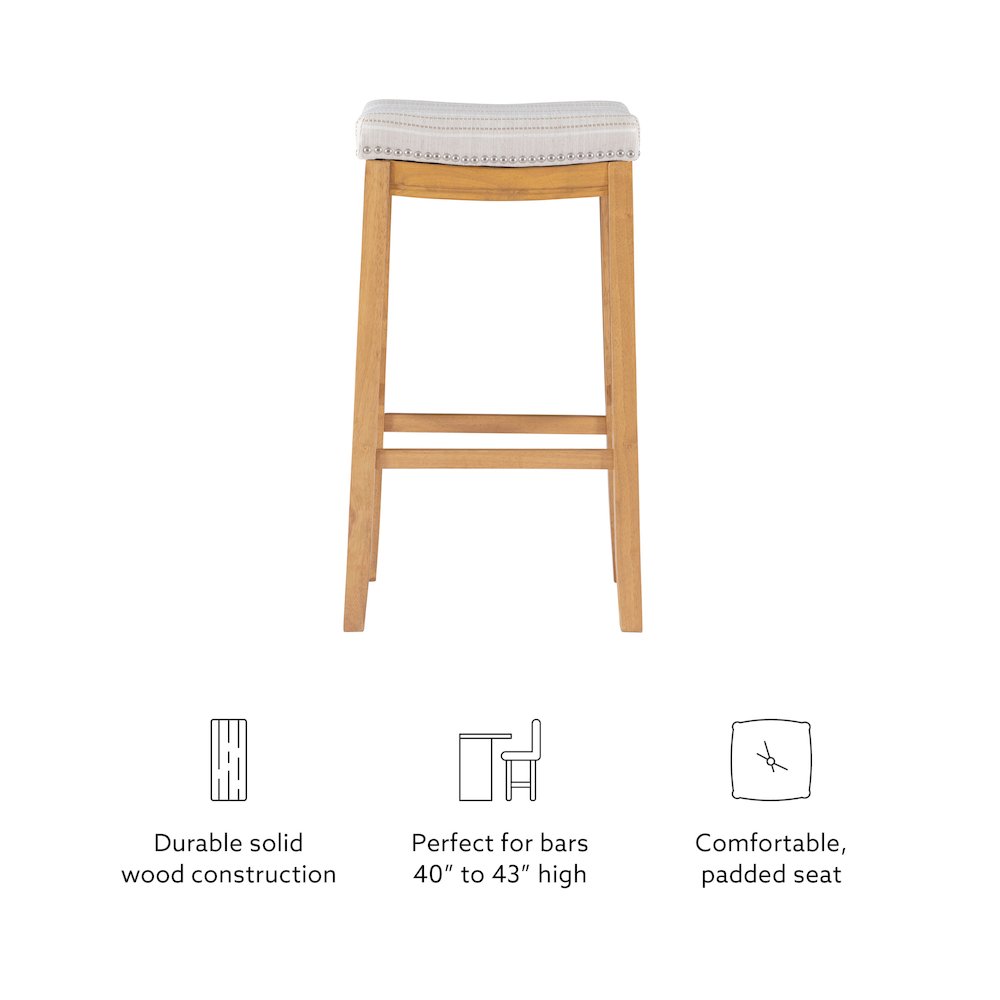 Claridge  Linen Striped Bar Stool. Picture 13