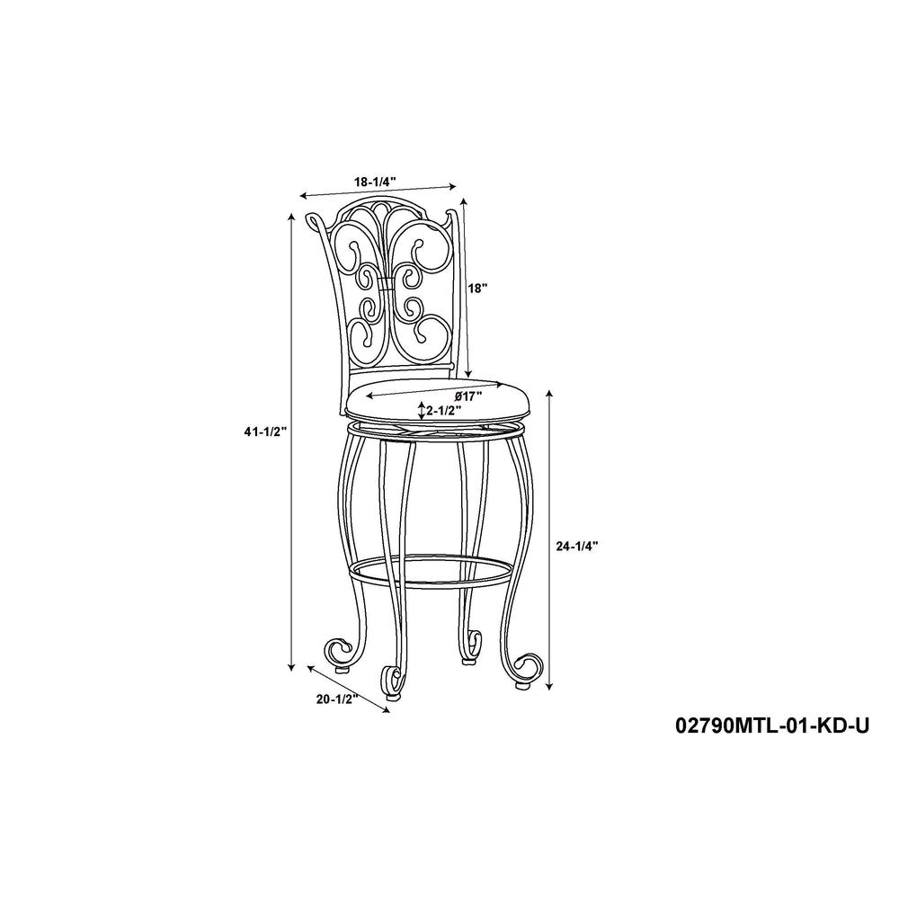 Gathered Back Counter Stool 24. Picture 9
