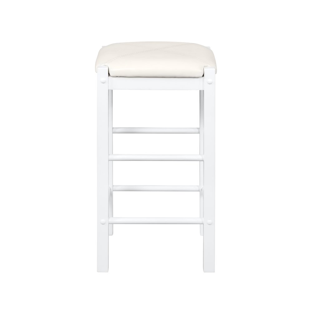 Lancer 3 Piece Tavern Set, White Faux Marble. Picture 6