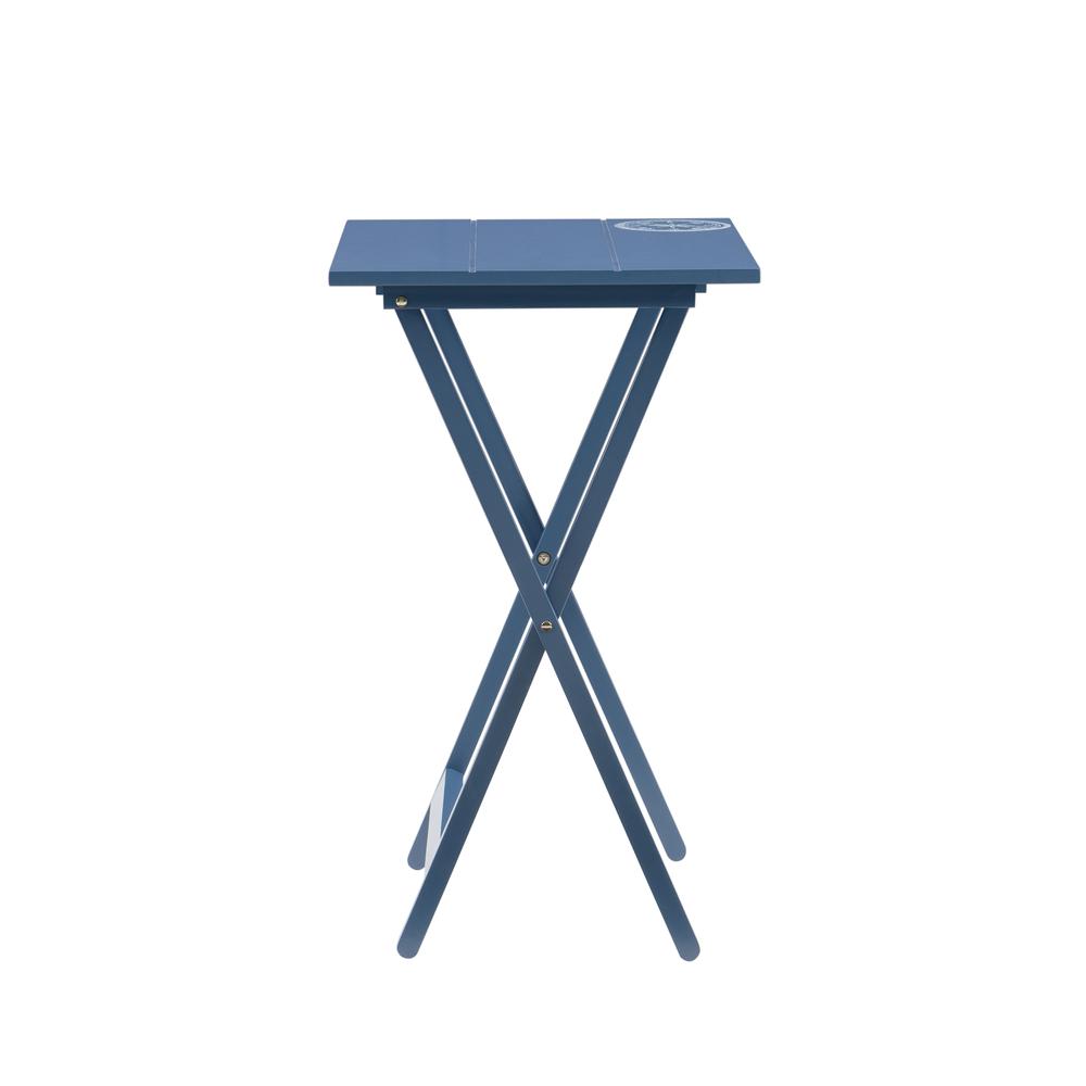 Compass Tray Table Set Navy. Picture 4