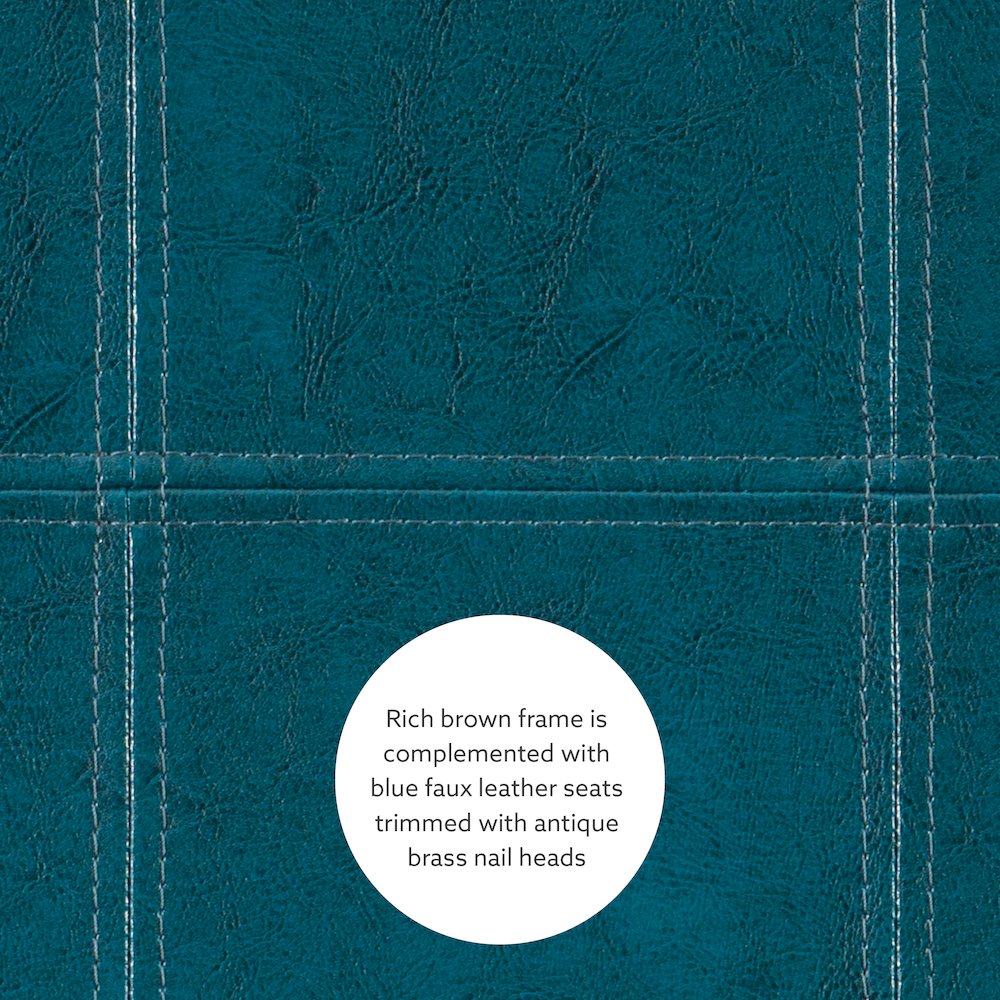 Claridge 3Pc Bar Set Brown Blue. Picture 9
