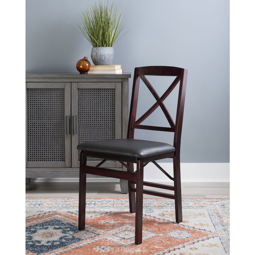 Triena 18 In X Back Folding Chair - Set Of Two. Picture 5