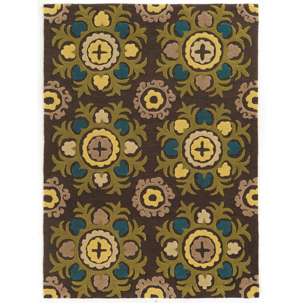 Trio Suzanni Chocolate & Multi 8x10, Rug. Picture 2