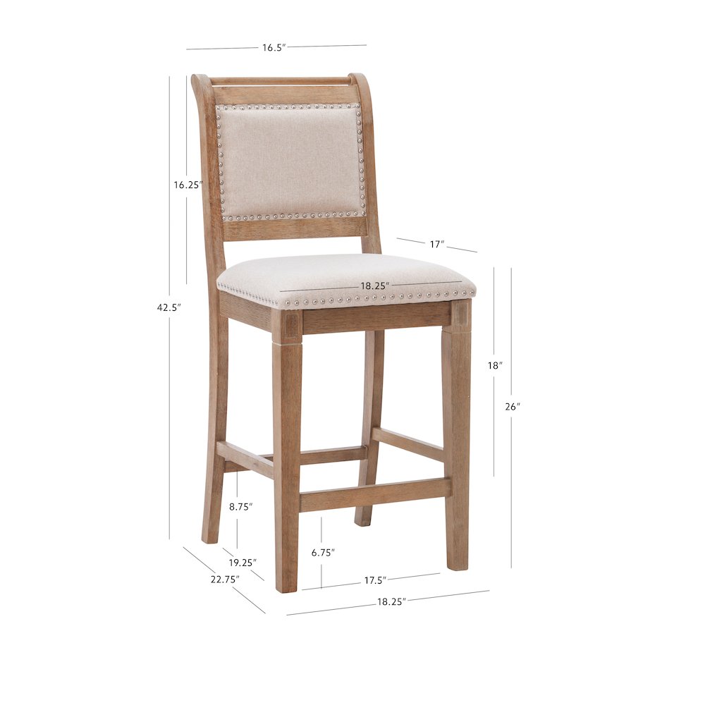 Emmy 26 In Natural Counter Stool. Picture 10