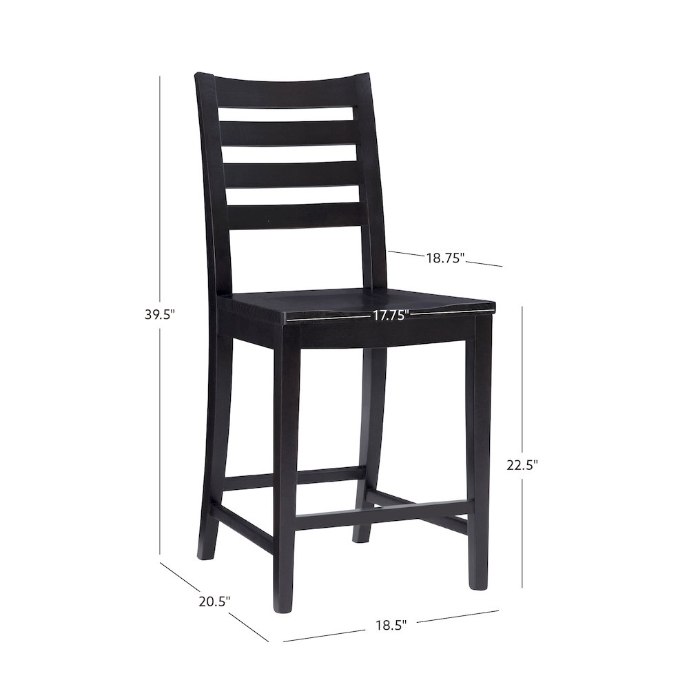 Flynn Counter Stool Black Set Of 2. Picture 14