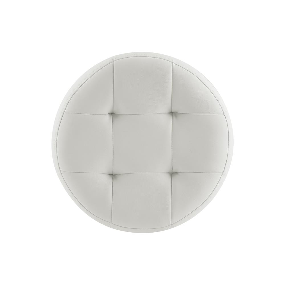 Sikes Swivel Ottoman White. Picture 3