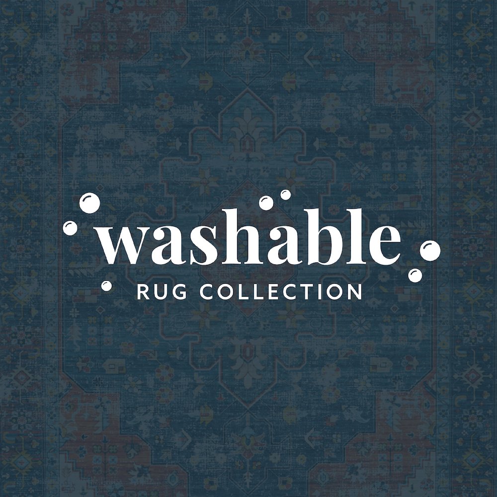 Washable Markum Teal/Rust 2x8, Rug. Picture 6